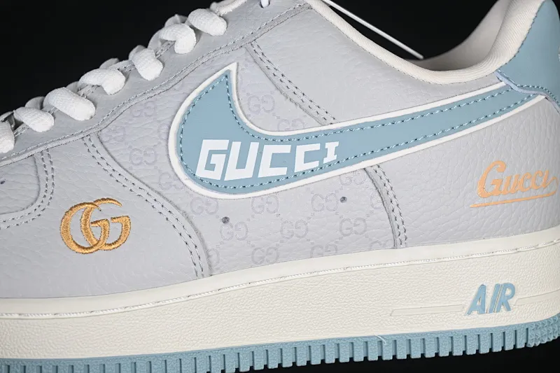All categories Nk Air Force 1 Air Force series Nk Air Force 1 Low Air Force low-top Nike Air Force 1'07 Low Gucci joint gray blue Air Force 1 low-top casual sneakers YF9511-800